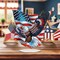 America 250 Years Patriotic Diamond Painting Kit 1776–2026 Commemorative DIY 5D Crystal Diamond Art Kit for Adults Tabletop Home Decor Gift 6.85x7.48 Inch